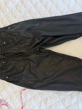JGoods Black Faux Leather Pants